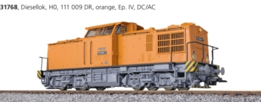 ESU 31768 - H0 - Diesellok V 111, DR, Ep. IV - AC/DC-Sound
